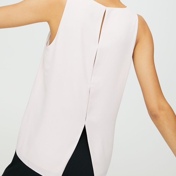 Babaton Tops - Babaton Maddox Back Slit Blouse - Baby Blue